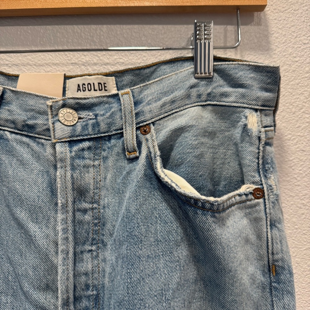 Agolde Women's Lana Jean in Denim Light - Picture 11 of 14